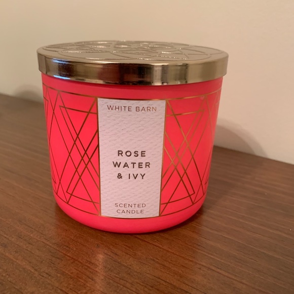 Bath & Body Works Other - Bath and body works rose water & ivy 3 wick candle